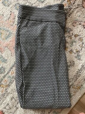 Terra & Sky Black and White Geometric Print Dress pant